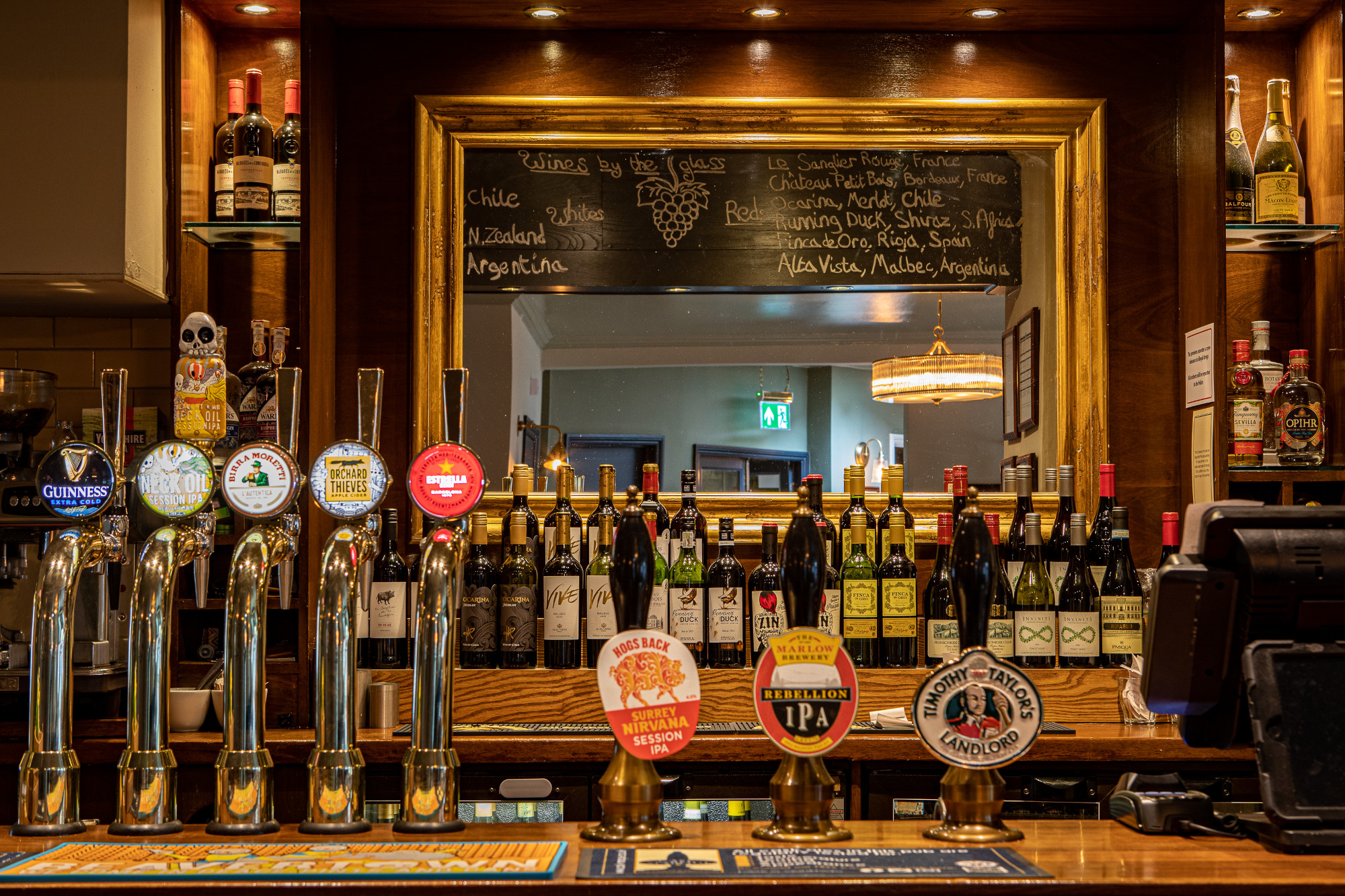fonts and back bar